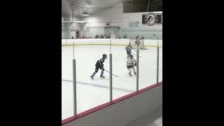 Branson Brown uses the defense to screen this wrister hockey goals screen sports [upl. by Ahsineg368]