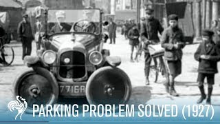 Parking Problem Solved Paris France 1927  British Pathé [upl. by Uoliram]