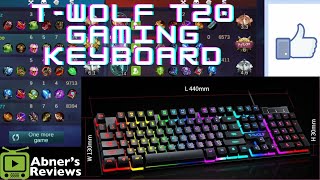 TWOLF T20 Rainbow LED Gaming Keyboard [upl. by Ayr894]