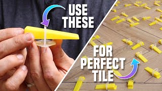 How To Use A Tile Leveling and Spacer System From Amazon  DIY Homeowner [upl. by Airbas]