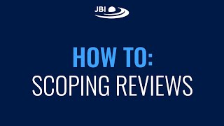 Steps for scoping reviews [upl. by Nnylirak962]