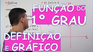 FUNÇÃO DO 1º GRAU DEFINIÇÃO E GRÁFICO [upl. by Leyes]