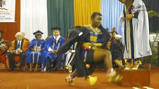 Graduate celebrates with traditional dance [upl. by Nwahs]