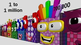 Numberblocks from 1 to 1000000 Fanmade Numberblocks [upl. by Katlin]