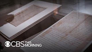 Declaration of Independence manuscript on rare display in New York City [upl. by Gannie814]