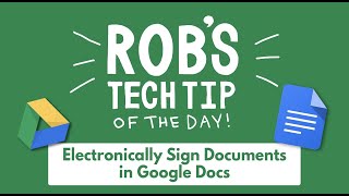 Electronically Sign Documents with Google Docs [upl. by Enerol]