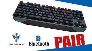 How to pair Machenike K7 Keyboard  Bluetooth to Laptop [upl. by Ennayllek]