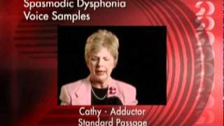 Spasmodic Dysphonia Voice Samples [upl. by Nwahsid623]