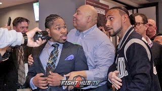 SHAWN PORTER CONFRONTS KEITH THURMAN FOR REMATCH HEATED CONFRONTATION [upl. by Schiro]