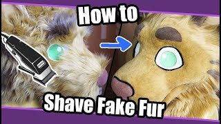 Tutorial 77 Shaving Fake Fur on Fursuits [upl. by Esadnac]