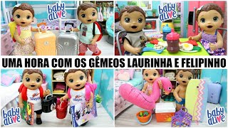 UMA HORA DE MUITA DIVERSÃO COM OS GÊMEOS LAURINHA E FELIPINHO [upl. by Archaimbaud]