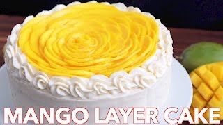 Fresh Mango Cake Recipe  How To Make Mango Layer Cake [upl. by Hali]