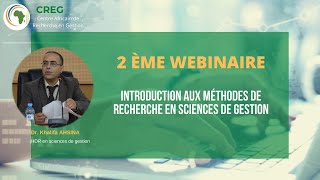 Introduction aux méthodes de recherche en sciences de gestion [upl. by Nohsid]