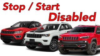 Stop Start disabled Jeep Cherokee  Compass  Grand Cherokee [upl. by Hatnamas137]