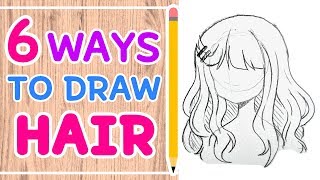 ☆ HOW TO DRAW 6 HAIRSTYLES  Easy Tutorial ☆ [upl. by Nodroj]