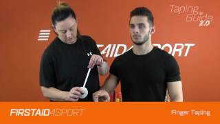 Basic taping technique for sprained finger [upl. by Oiuqise]