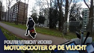 Achtervolging motorscooter door politie Utrecht Noord [upl. by Zoilla]