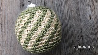 Mint Swirl Christmas Bauble Crochet Pattern [upl. by Enimassej]