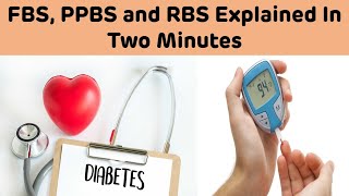 FBS PPBS RBS Explained In Two Minutes  Blood Glucose Tests Explained [upl. by Hugibert685]