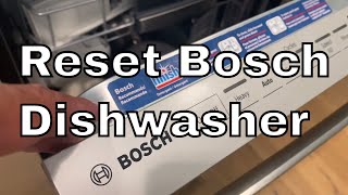 How to Reset a Bosch Dishwasher [upl. by Llain]