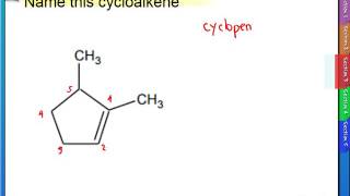 Naming of cycloalkene [upl. by Pace643]