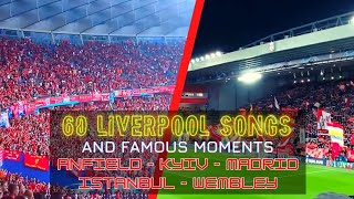 1 hour of Liverpool Songs from Anfield and European Finals [upl. by Anirahc]