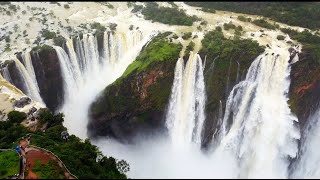 Jog Falls  2019  Aerial Film  Karnataka One State Many Worlds [upl. by Robb752]