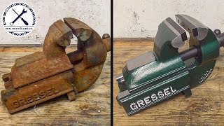 Rusty Deadlocked Vise  Perfect Restoration [upl. by Lait]