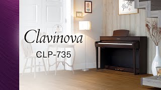 Yamaha Clavinova CLP735 Digital Piano Overview [upl. by Nallac]