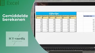 Excel  Gemiddelde berekenen [upl. by Jordon]