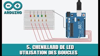 5 ARDUINO Chenillard de Led [upl. by Nolak]