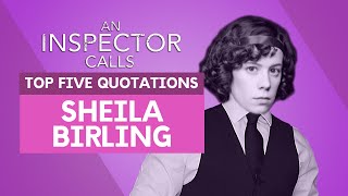 Sheila Birling  Top Five Quotations  An Inspector Calls [upl. by Esinal]