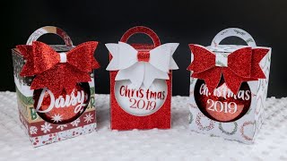 Christmas Ornament Box  Cricut  How to Customize and Edit a FREE Pattern from Cricut Design Space [upl. by Phyllis]