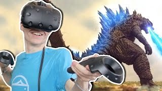 BECOME GODZILLA IN VIRTUAL REALITY  King Kaiju VR HTC Vive Gameplay [upl. by Enirahtac100]