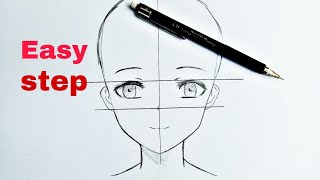 How to Draw Anime  Head and Face Basic Anatomy Drawing [upl. by Ilysa]