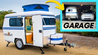 STAND UP CAMPER That Fits In Garage Meerkat Trailer Tour [upl. by Nnyladnarb]