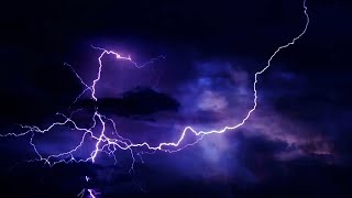 Thunderstorm And Lightning Strikes At Night Background Video Effects HD [upl. by Chally]