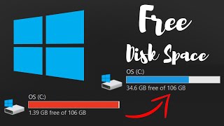 How to Free Up Disk Space on Windows 10  Clean C Drive for more than 34GB  Make your PC Faster [upl. by Naic581]