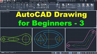 AutoCAD Drawing Tutorial for Beginners  3 [upl. by Sapowith]