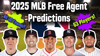 2025 MLB Free Agent Predictions [upl. by Anyat]