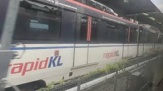 Trains at LRT Ampang depot [upl. by Ormond]