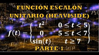 FUNCIÓN ESCALÓN UNITARIO HEAVISIDE PARTE 1 [upl. by Sosthena]