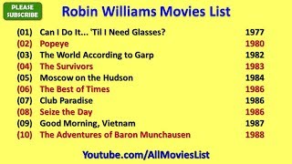 Robin Williams Movies List [upl. by Remmer889]