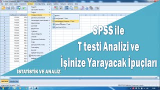 Spss ile T testi Bağımsız Örneklemler için ve hipotez analizleri [upl. by Anner]