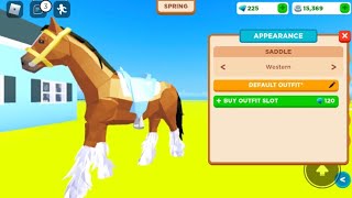 How to equip saddles in Horse Valley 2 TUTORIAL [upl. by Assilram]