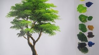 How to paint a tree in Acrylics lesson 5 [upl. by Noiraa]