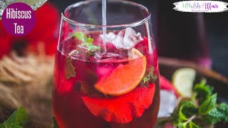 How to make Hibiscus Tea Herbal Healthy Tea using Fresh Hibiscus Flowers [upl. by Edric]