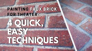 Faux Brick Painting  Scenic Art [upl. by Perpetua]