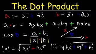 Dot Product of Two Vectors [upl. by Einnol]