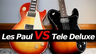 LES PAUL vs TELECASTER DELUXE  Guitar Tone Comparison [upl. by Roma612]